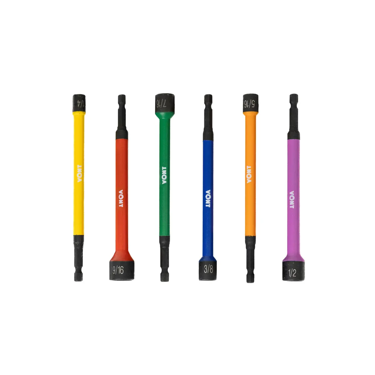 Vont 6 In. Imperial Colour Coded Magnetic Nut Setter Set (6-Pieces) 1