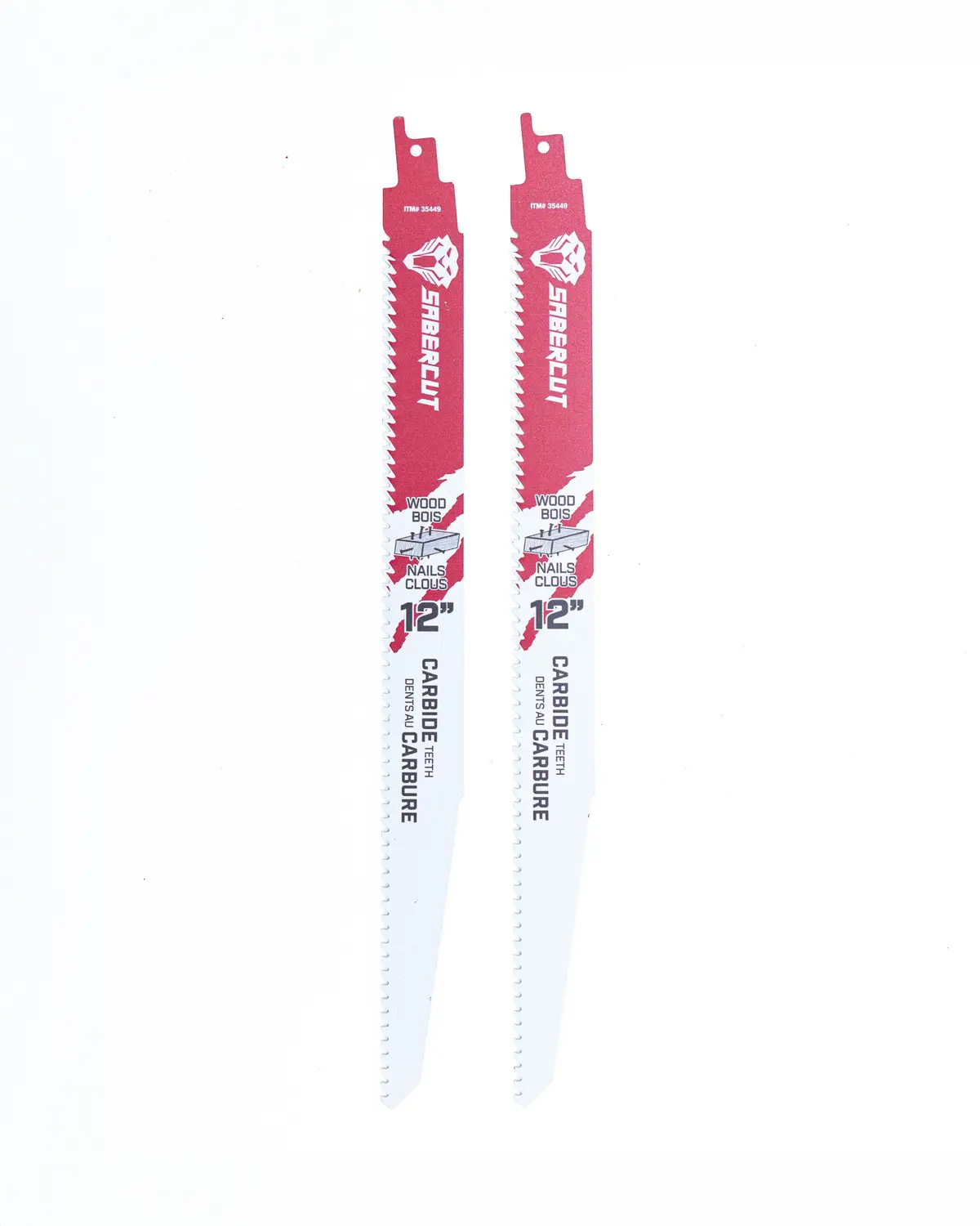 Sabercut Red Label 12 In. Wood With Nails Carbide Reciprocating Saw Blade (2-Pack) 1