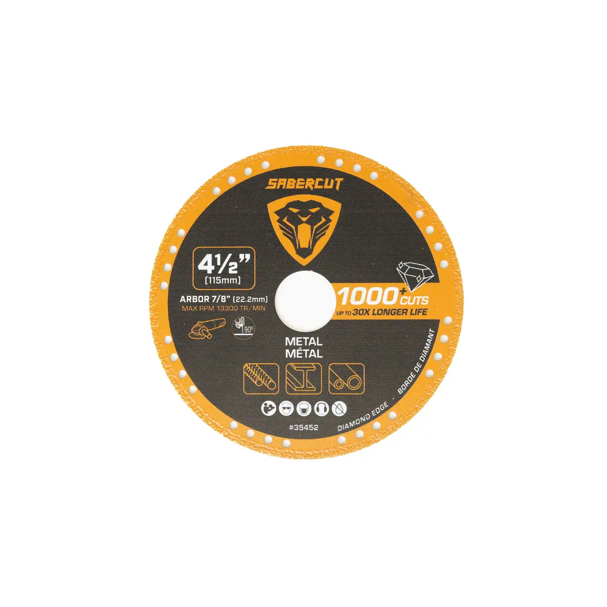 Sabercut 4-1/2 In. Multi-Material Diamond Grit Cutting Blade 1