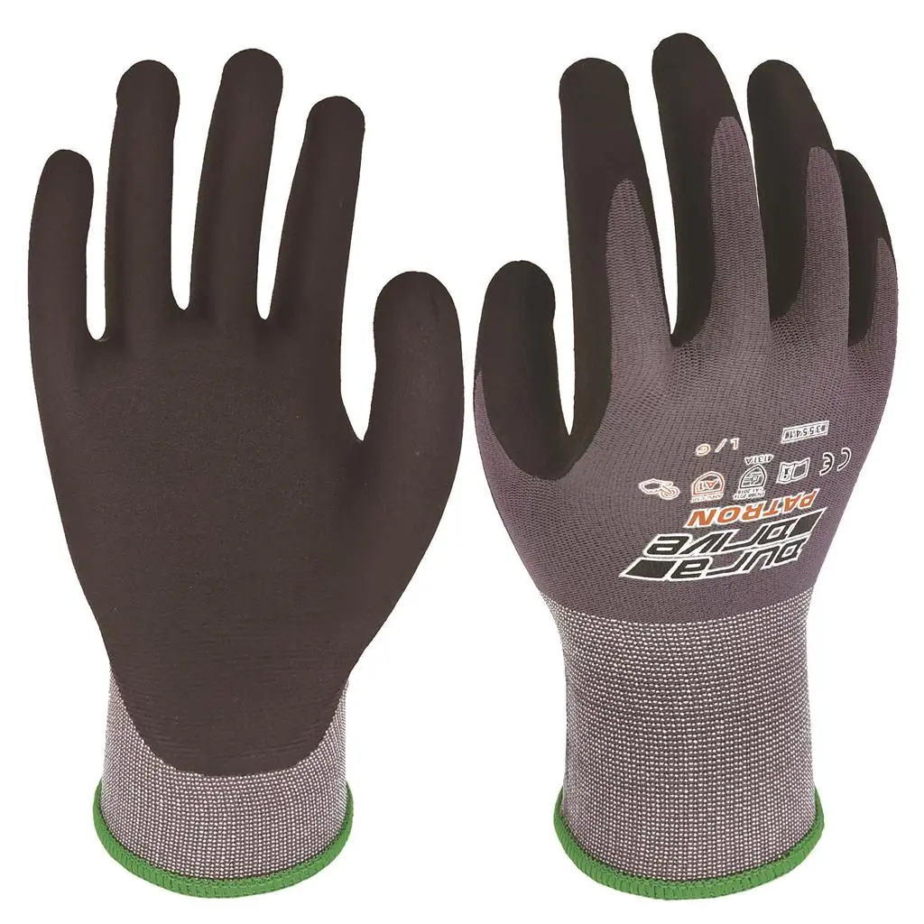 Duradrive Patron Micro Foam Nitrile Coated Gloves-12Pr/Pck 1