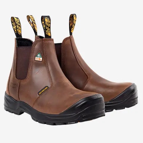 Duradrive Pronto 6 In. Water Resistant Slip-On Work Boots, Brown 1