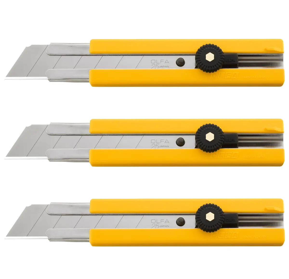 Olfa Ratchet Lock Utility Knife 25Mm 3 Pack 1