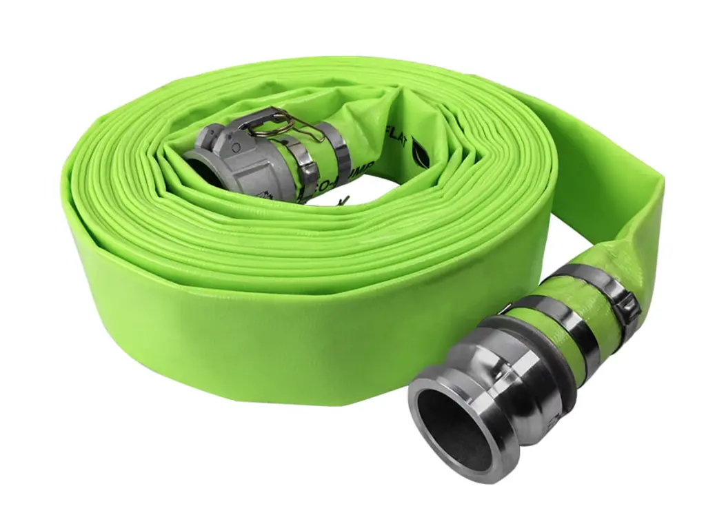 3 In. X 50 Ft. Green Phthalate-Free Layflat Discharge Hose 1