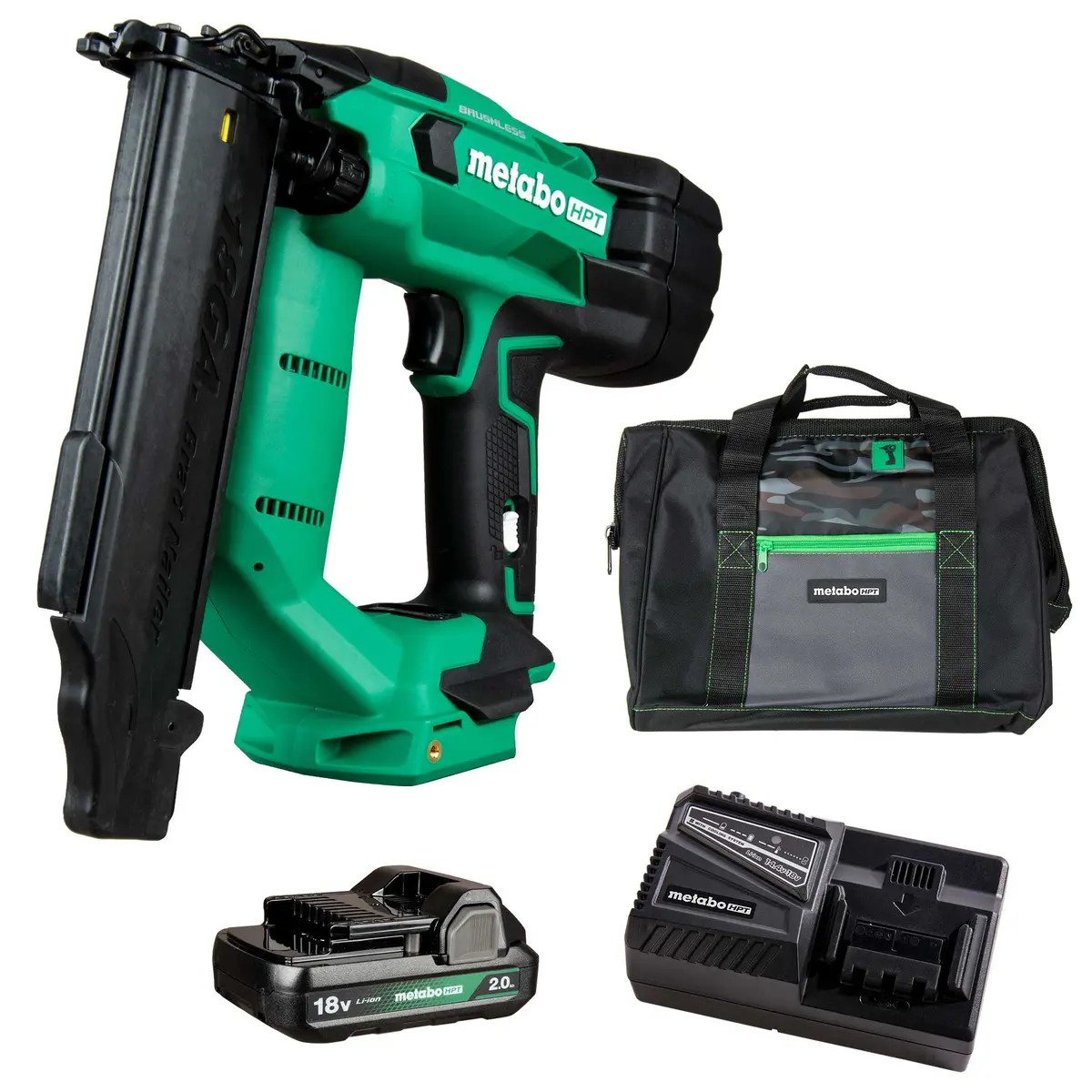 Metabo Hpt Nt1850dft 5/8 - 2 In 18 Ga Straight Cordless Brad Nailer Kit 1