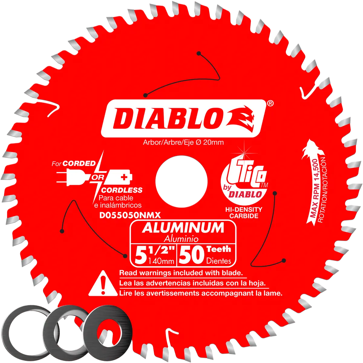Diablo Tools D055050nmx 5-1/2 In 20 Mm 14500 Rpm Saw Blade 1