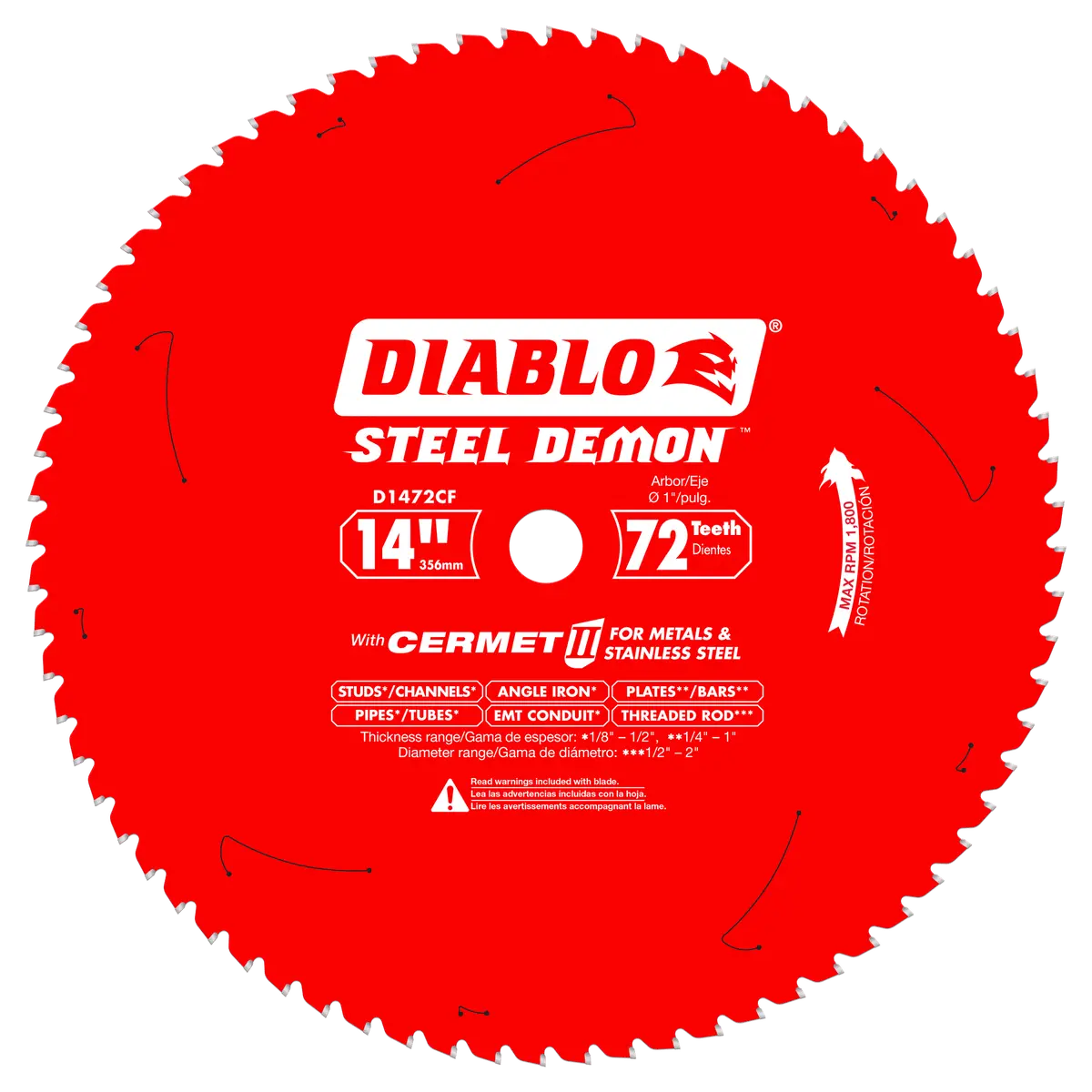 Diablo Tools D1472cf 14 In 1 In 1800 Rpm Saw Blade 1