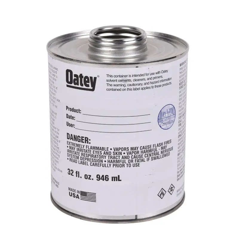 Oatey 31307 32 Oz Stainless Steel Replacement Cement Can 1