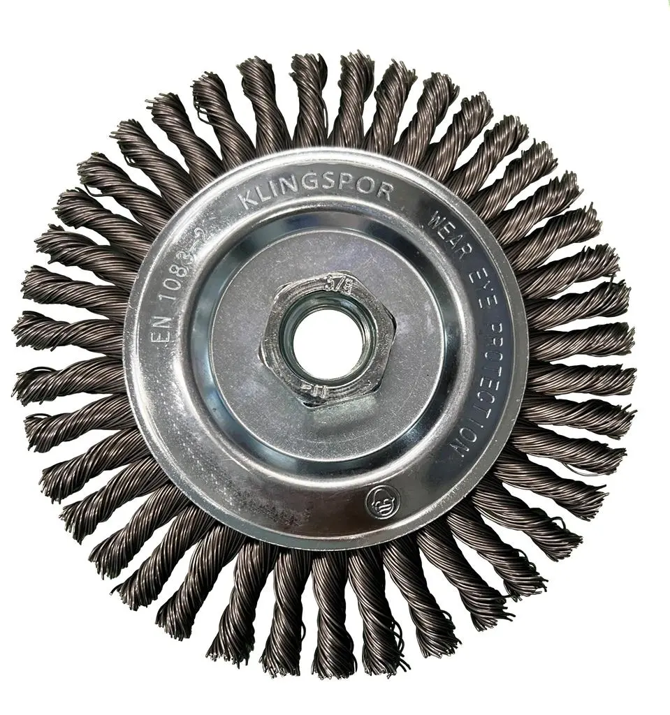 Klingspor Abrasives 382065 4 In X 5/8 In-11 X 3/4 In Heavy Duty Stringer-Bead Wheel Brush 1