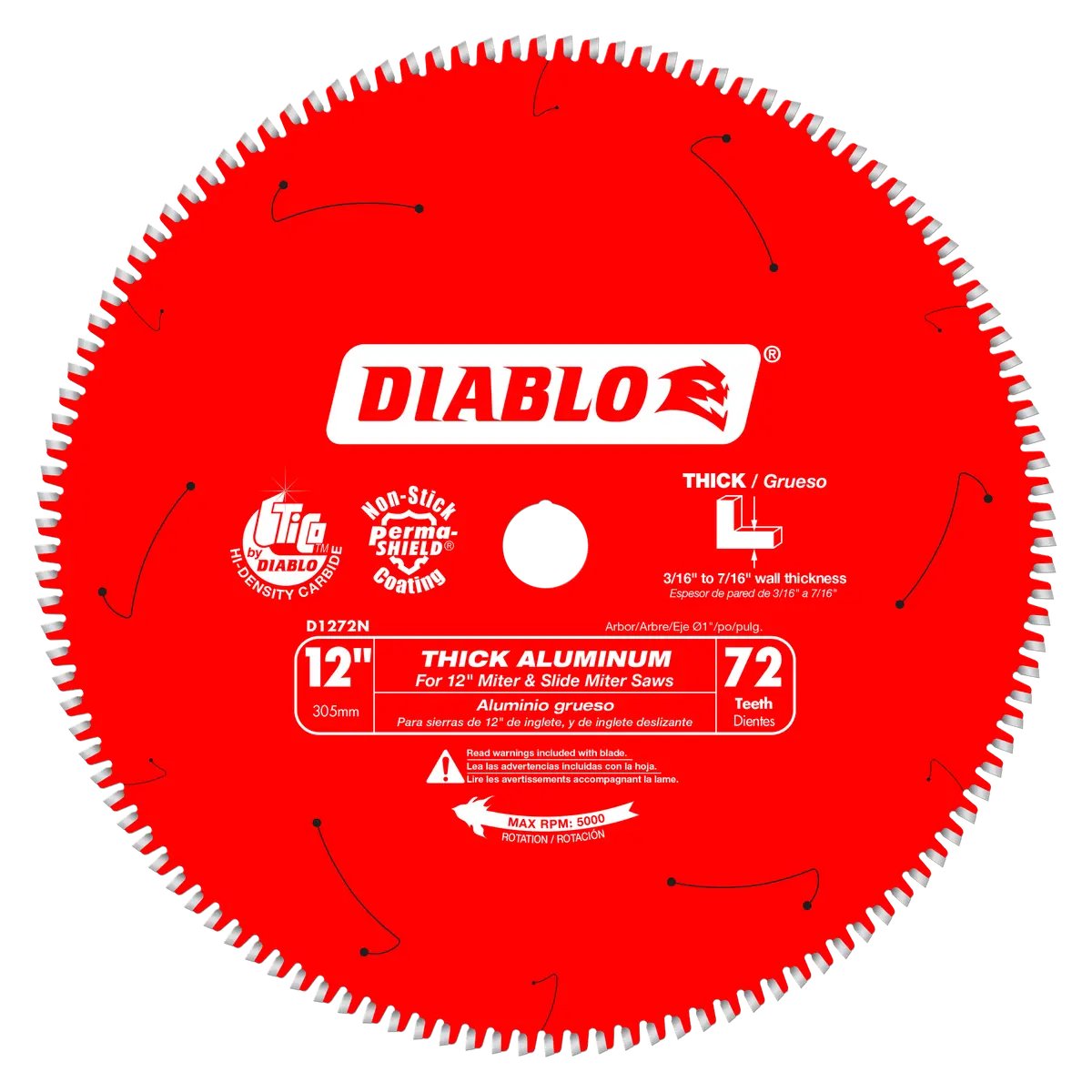 Diablo Tools D1272n 12 In 5/8 In 5000 Rpm Saw Blade 1