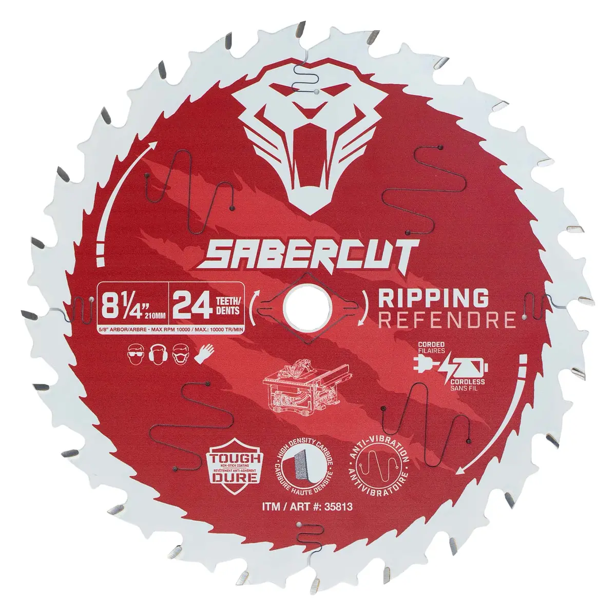 Sabercut Red Label 8-1/4 In. X 24 Tooth Fast Ripping Saw Blade 1