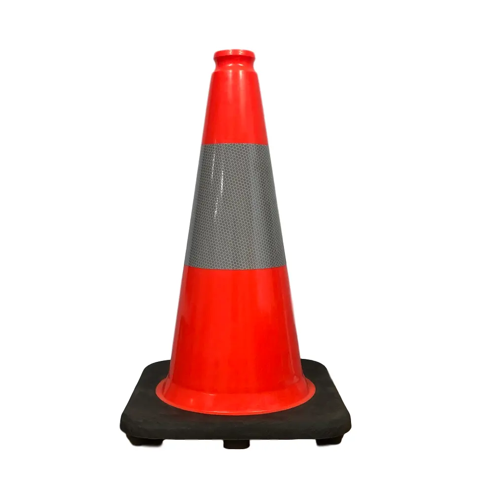 Trafic Zone Cob-Tc-45Hip High Intensity Prismatic White 6 In Traffic Cone With Hip Collar 1