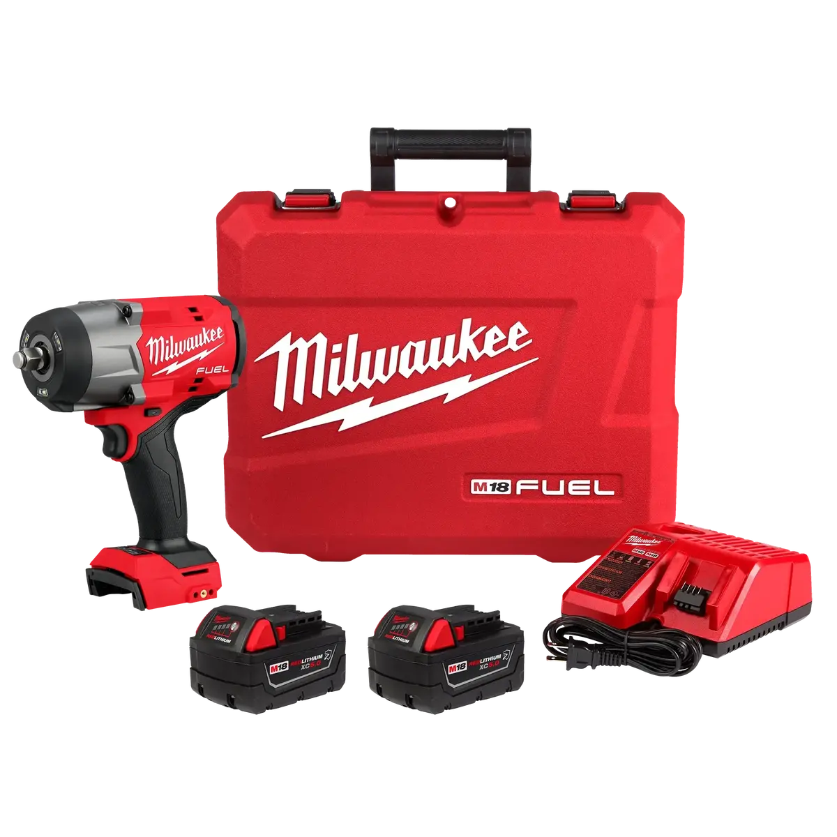 Milwaukee 2967-22 1/2 In 1100 Ft/Lb (Fastening) 1500 Ft/Lb (Nut Bursting) 2400 Ipm Cordless Impact Wrench With Friction Ring Kit 1