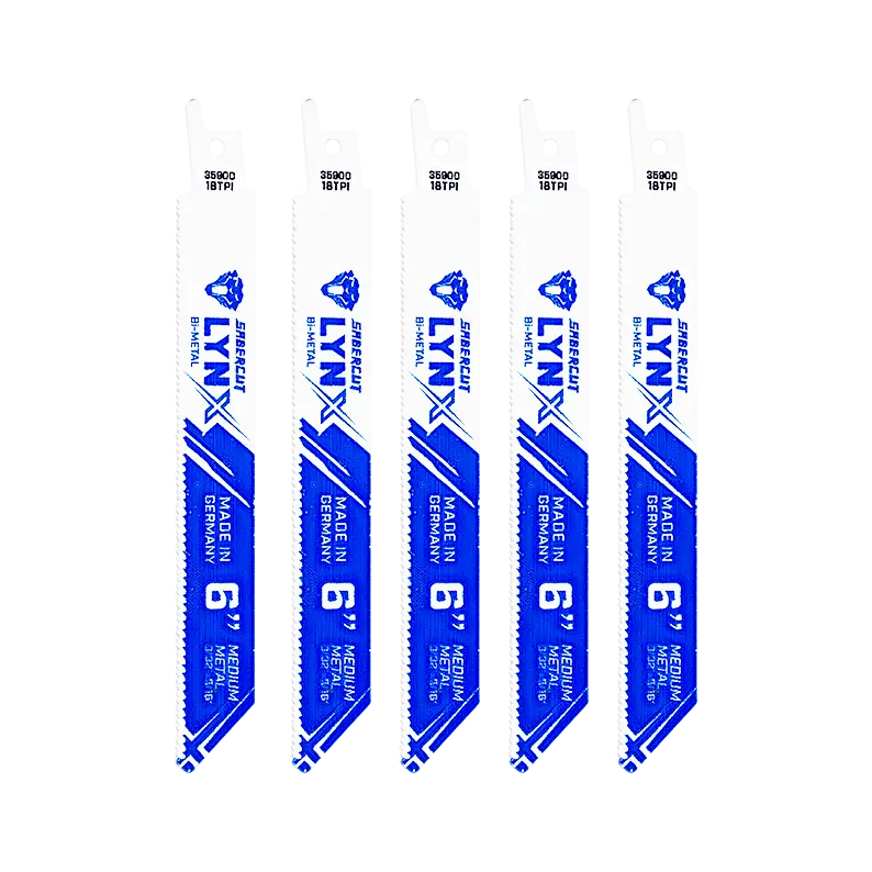 Sabercut Lynx 6 In. X 18Tpi Bim Reciprocating Saw Blade For Medium Thickness Metal (5-Pack) 1