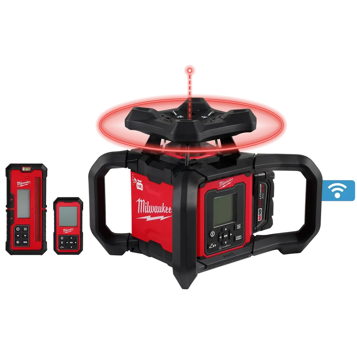 Milwaukee 3704-21T 4000 Ft M18™ Battery Dual Slope Rot Laser Level Kit 1
