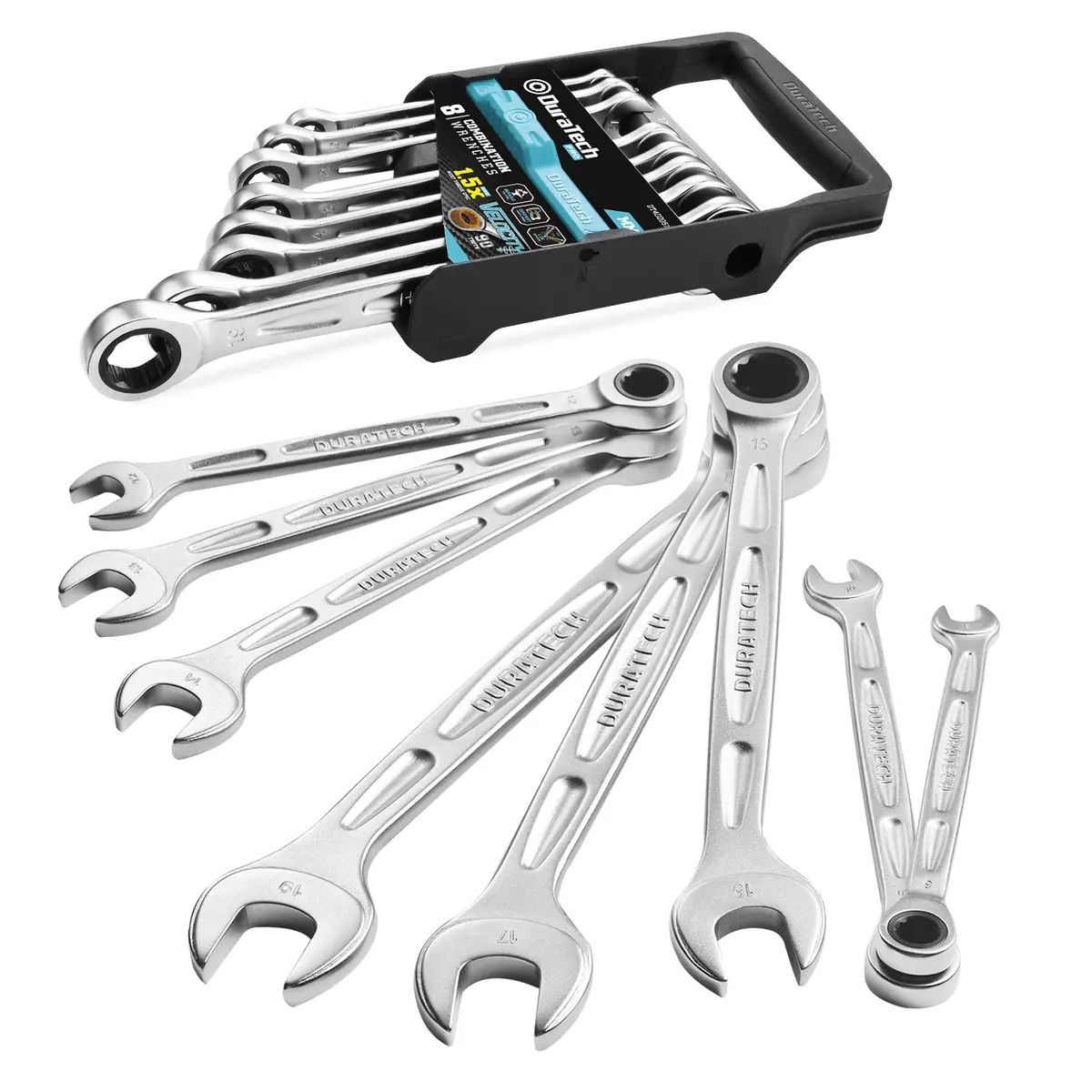 Duratech Dt402053 Ratchet 90-Tooth Combination Wrench Metric 1