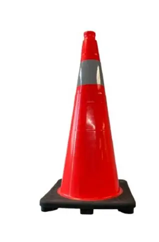 Traffic Cone 28 Inches Pvc Orange Pylon W/Base, 4 Inches Hi Collar, 7Lbs 1