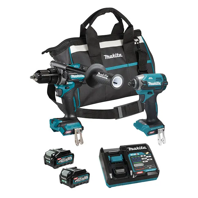 Makita Dk0176g207 40V Max Xgt Hammer Drill And Impact Driver Combo Kit (1 X 2.5 Ah & 1 X 4.0 Ah) 1