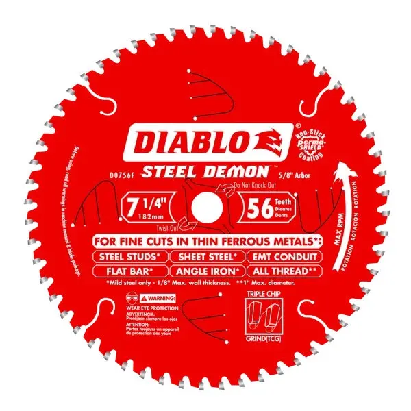 Diablo D0756f Ferrous Saw Blade 7-1/4 In. X 56T 1