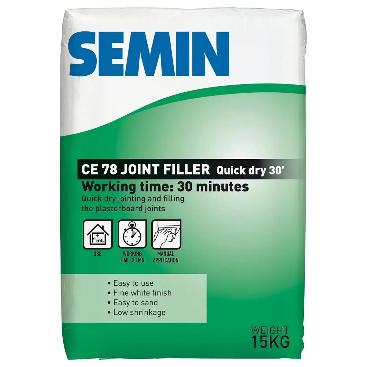 Semin 30 Setting Type Drywall Joint Compound, 15 Kg Bag 1