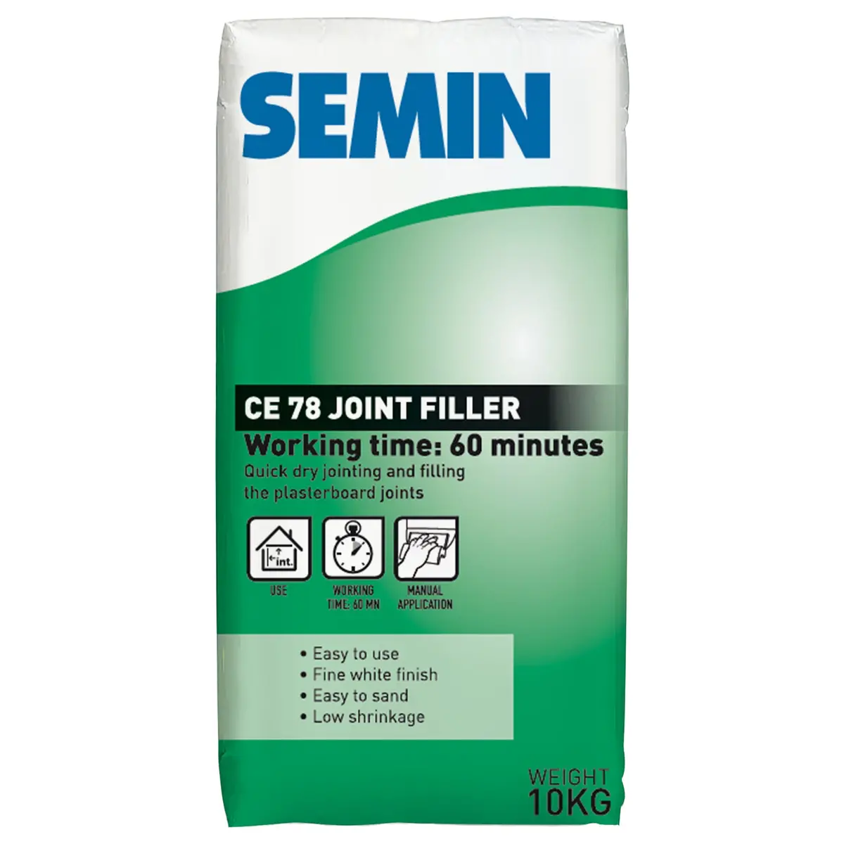 Semin 60 Setting Type Drywall Joint Compound, 10 Kg Bag 1