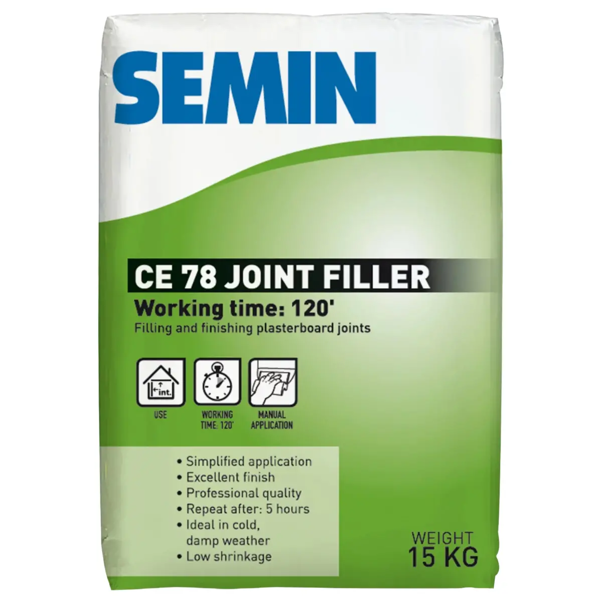 Semin 120 Setting Type Drywall Joint Compound, 15 Kg Bag 1