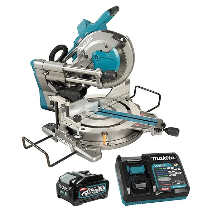 Makita Ls004gm102 40Vmax Xgt  10 In. Dual Compound Mitre Saw Kit With Aws (4.0Ah X1) 1
