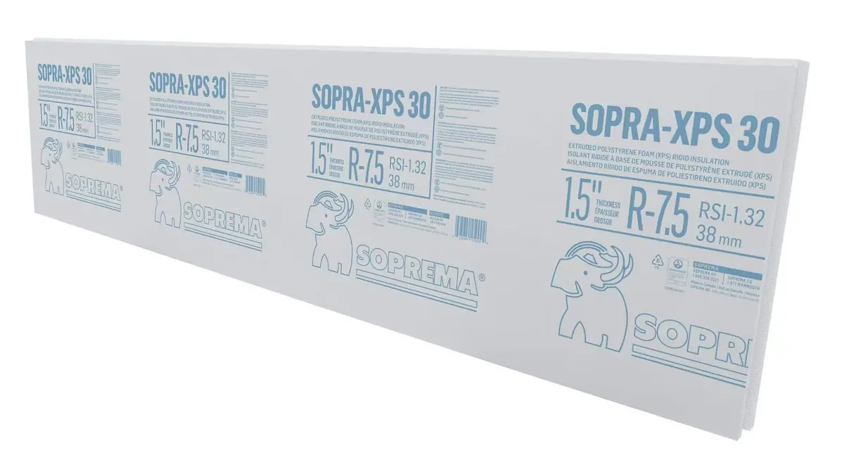 Sopra Xps-30 1-1/2 In. X 24 In. X 96 In. Shiplap Four-Edge Extruded Polystyrene Rigid Insulation 1