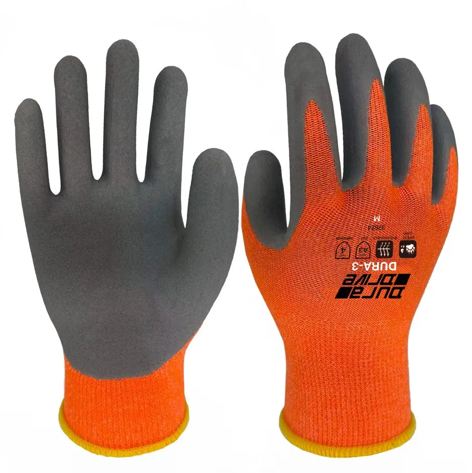 Duradrive Dura-3 Cut Level 3 Gloves With Foam Latex Coating - 12Prs/Pack 1