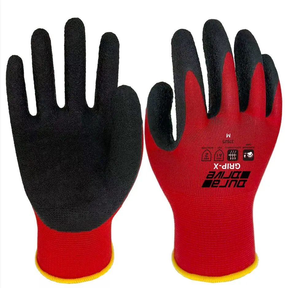 Duradrive Grip-X 13G Gloves With Crinkle Latex Palm Coating - 12Prs/Pack 1