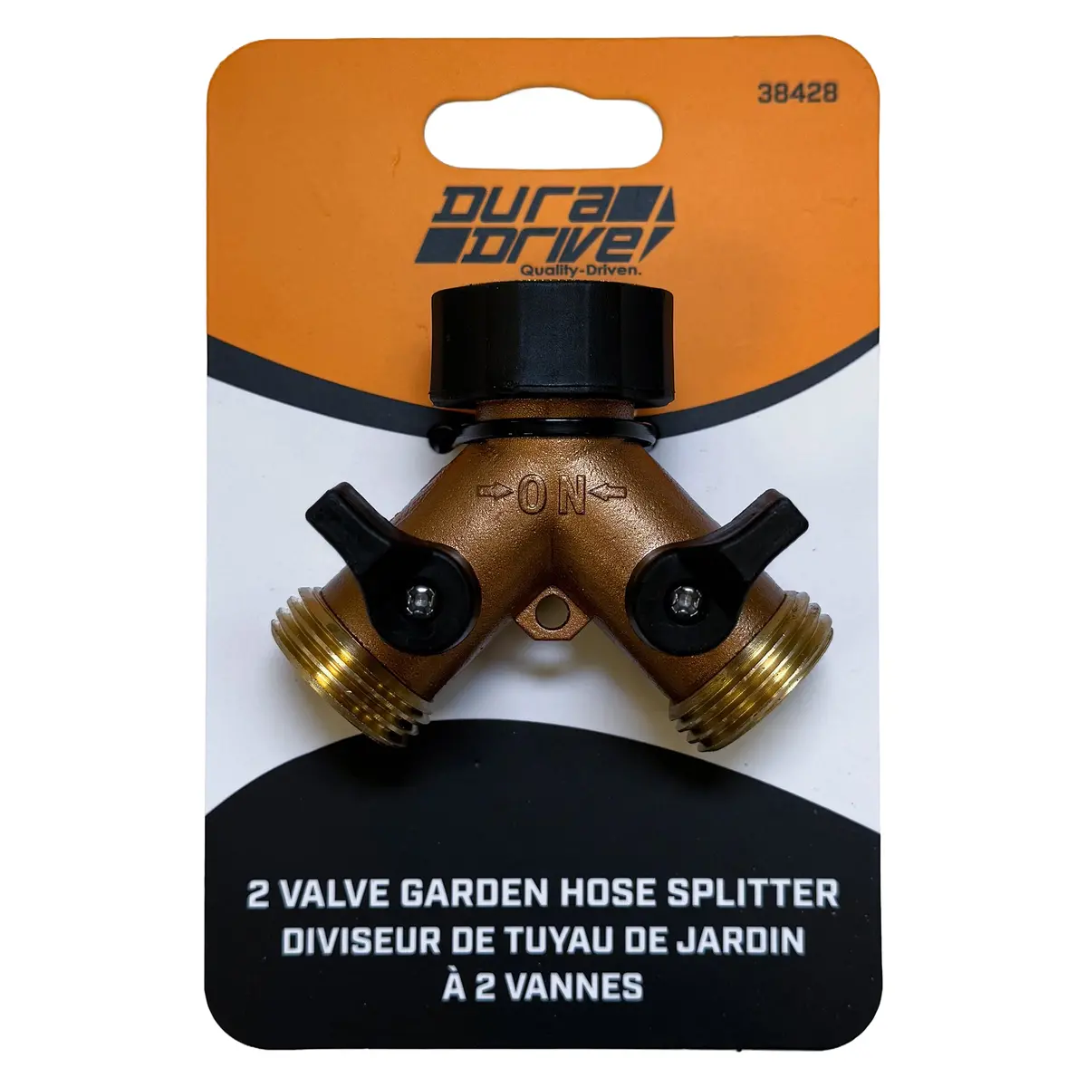 Duradrive Y-Connector 2-Valve Garden Hose Splitter 1