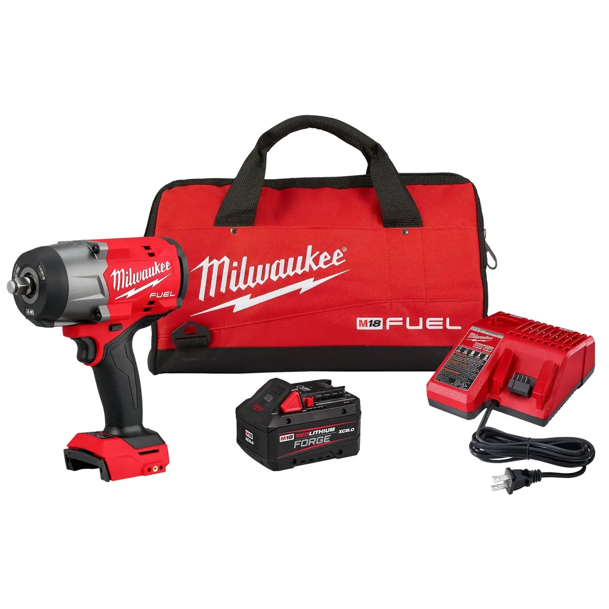 Milwaukee M18 Fuel 18V 1/2 In. High Torque Impact Wrench W/ Friction Ring Kit W/ Forge 8.0 Battery 1