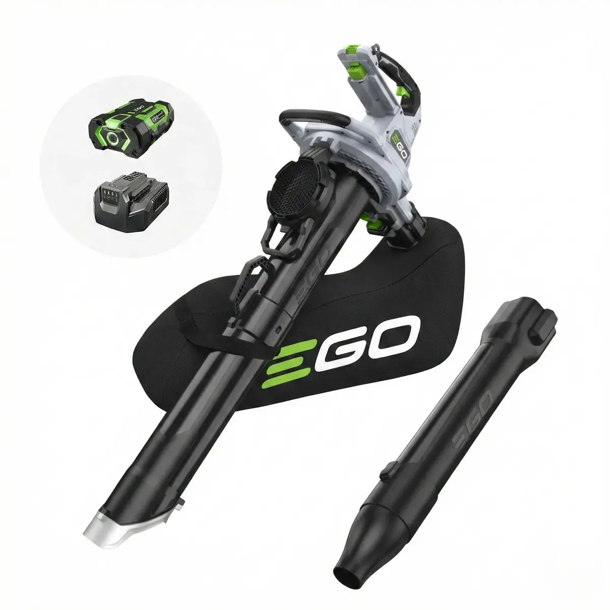 Ego Lv5005 56V Power+ 3-In-1 Leaf Blower, Vacuum & Mulcher Kit (W/6.0Ah Battery) 1