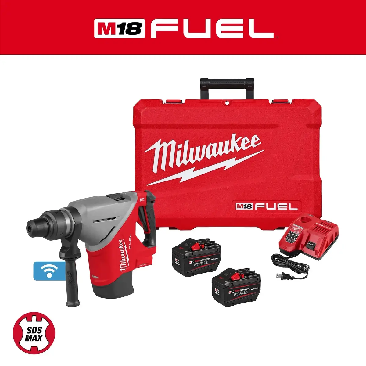 M18 Fuel™ 1-3/4 In. Sds Max Rotary Hammer Kit W/ One-Key™ 1