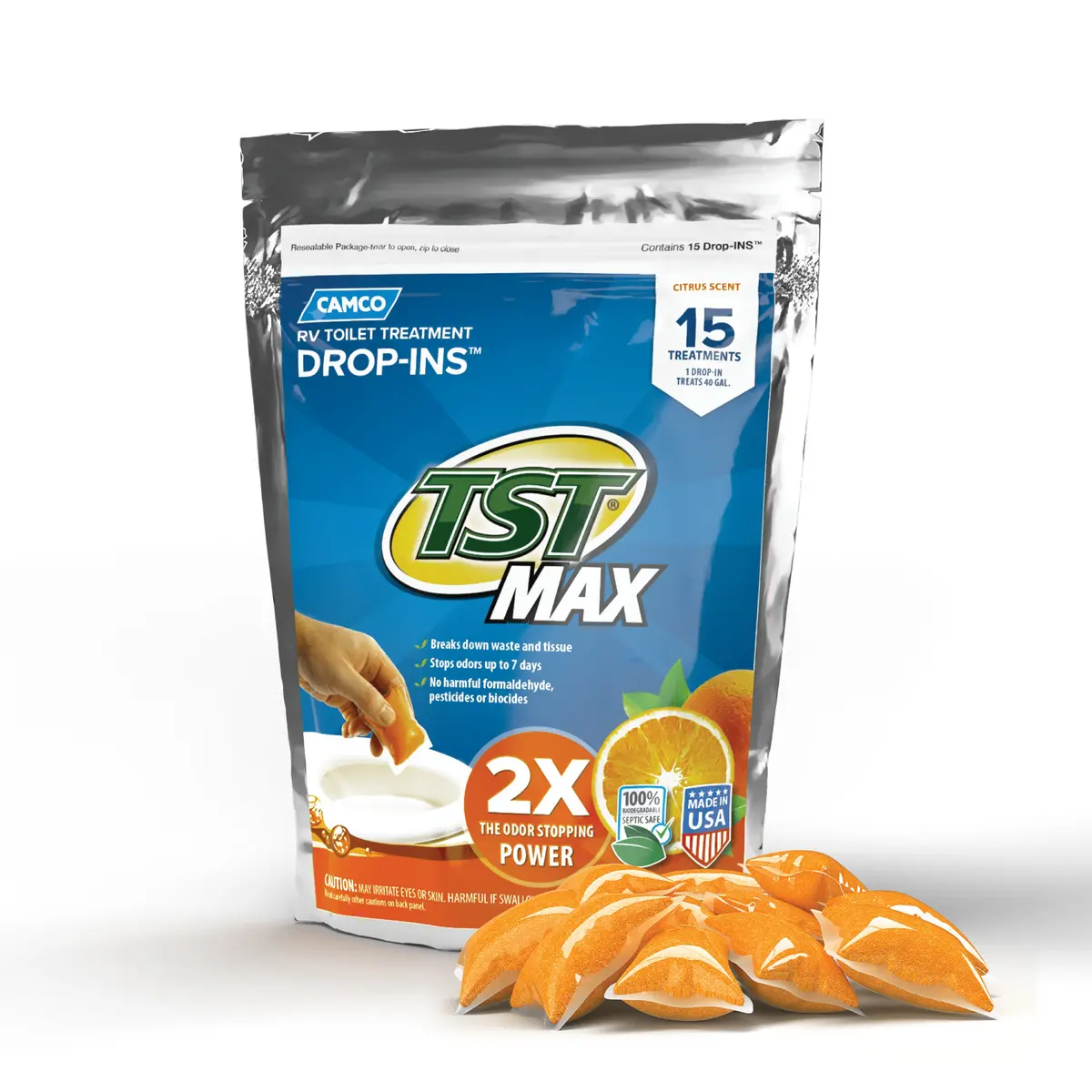 Tst Max Orange Drop-Ins, 15/Bag, Pdq 1