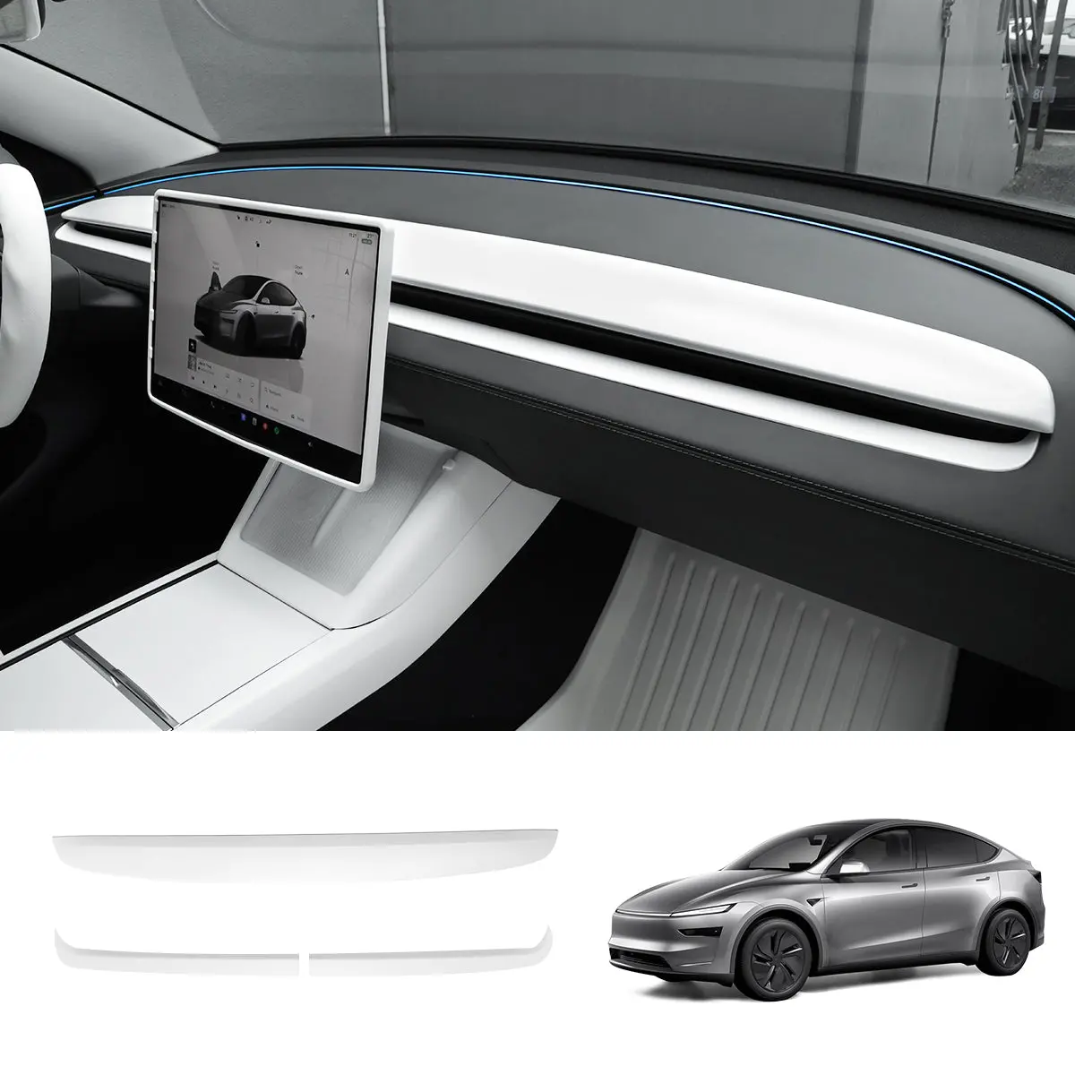 Abs Dashboard Trim Cover For Tesla Model Y Juniper 2025+ 1
