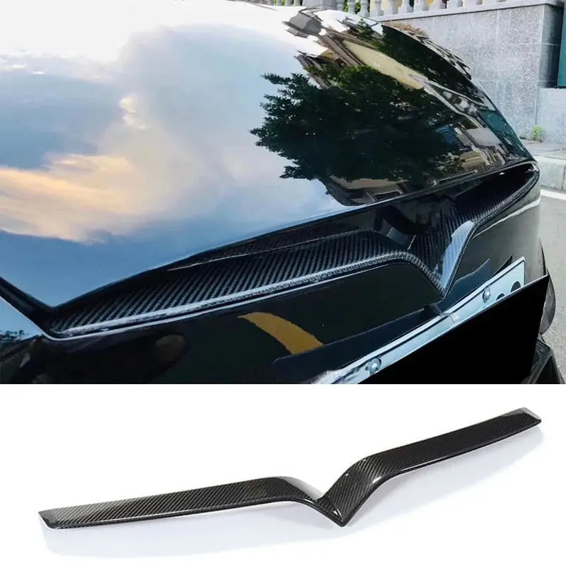 [Real Carbon Fiber] Front Center Grille Trim Strip For Model S 2016+ 1