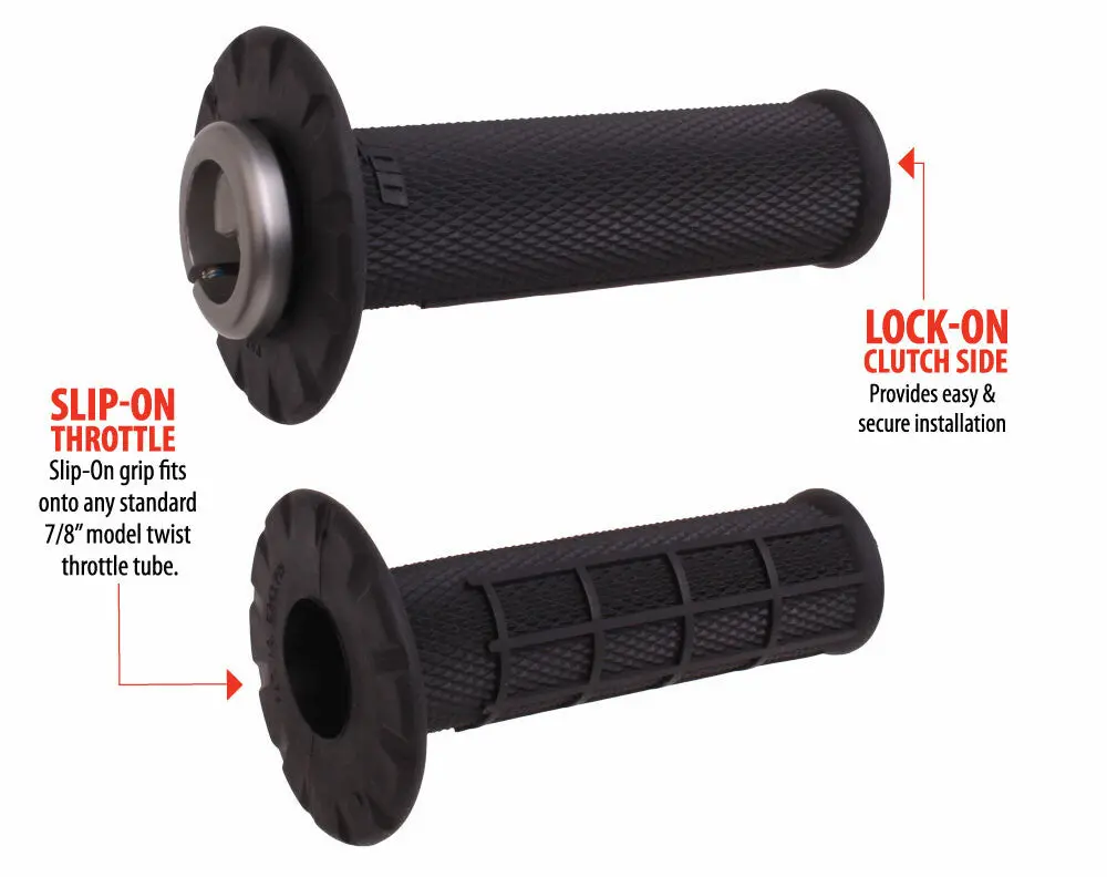 Odi Universal Lock-On Half Waffle Grips For Emoto 1