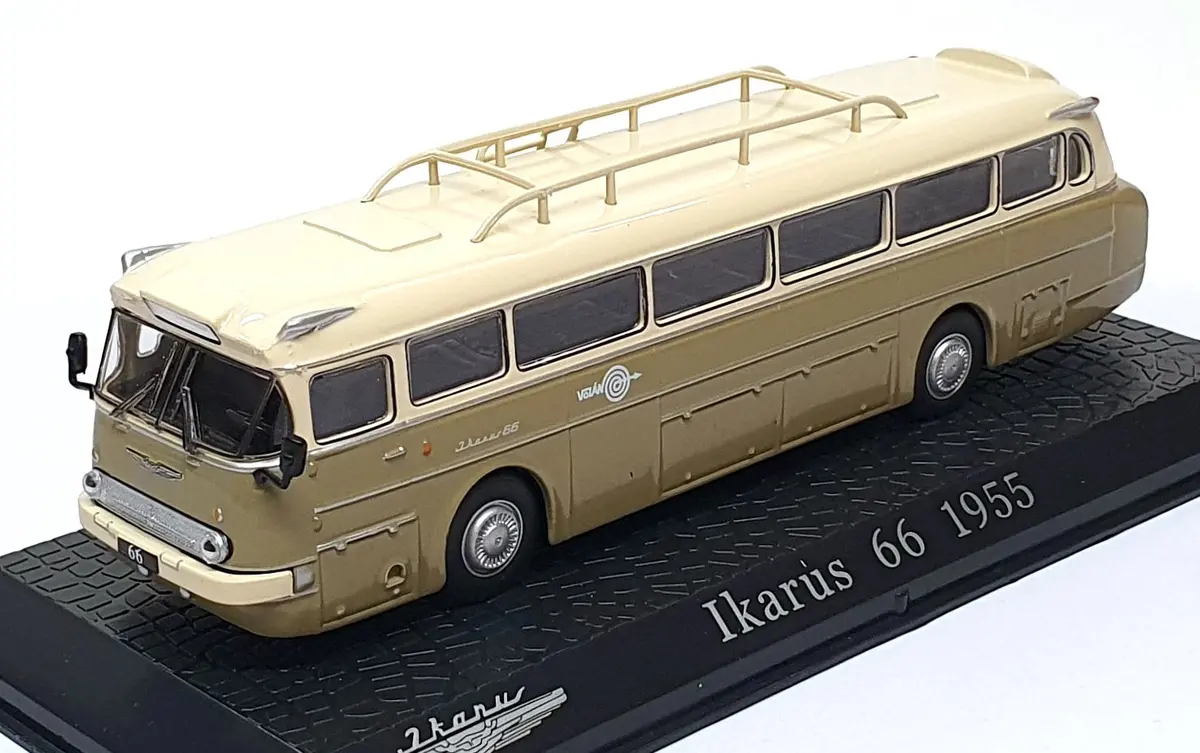 Atlas Editions 1/72 Scale 3 570 002 - 1955 Ikarus 66 Bus Coach - Cream/Green 1