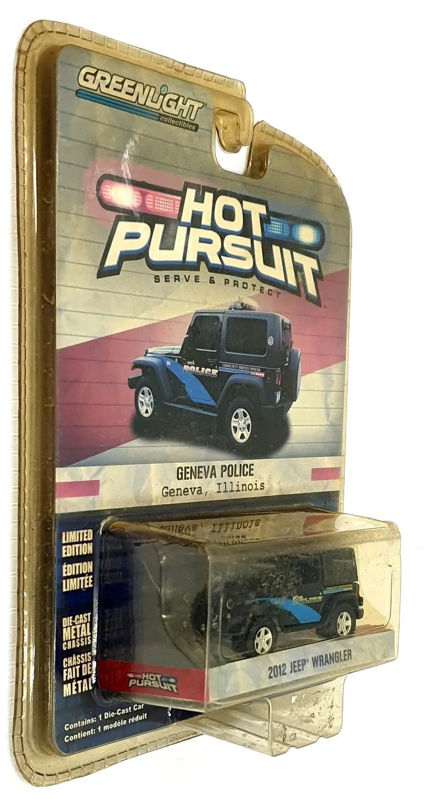 Greenlight 1/64 Scale 42720 - 2012 Jeep Wrangler - Geneva Police 1
