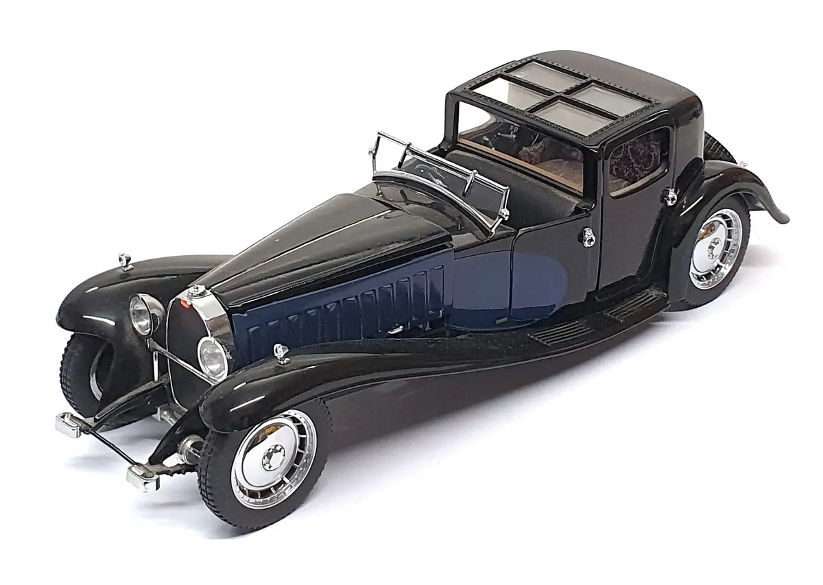 Franklin Mint 1/24 Scale 150326F - 1930 Bugatti Royale Coupe - Black/Blue 1