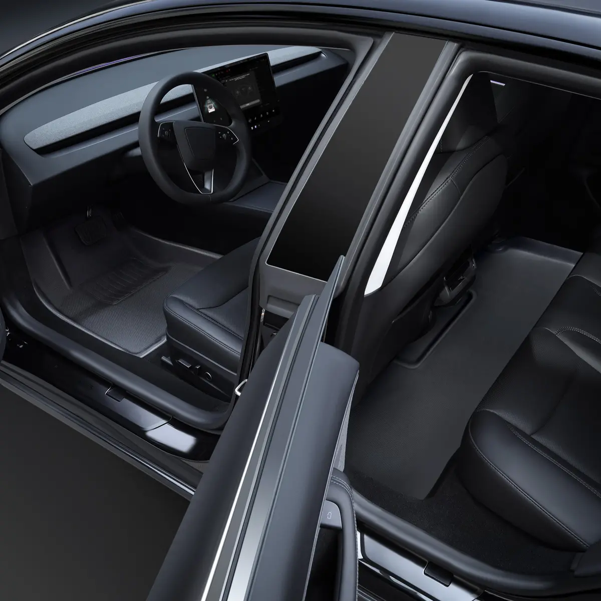 All Weather Xpe Interior Floor Mats Cargo Liners Set For Tesla 2024+ Model 3 Highland 2