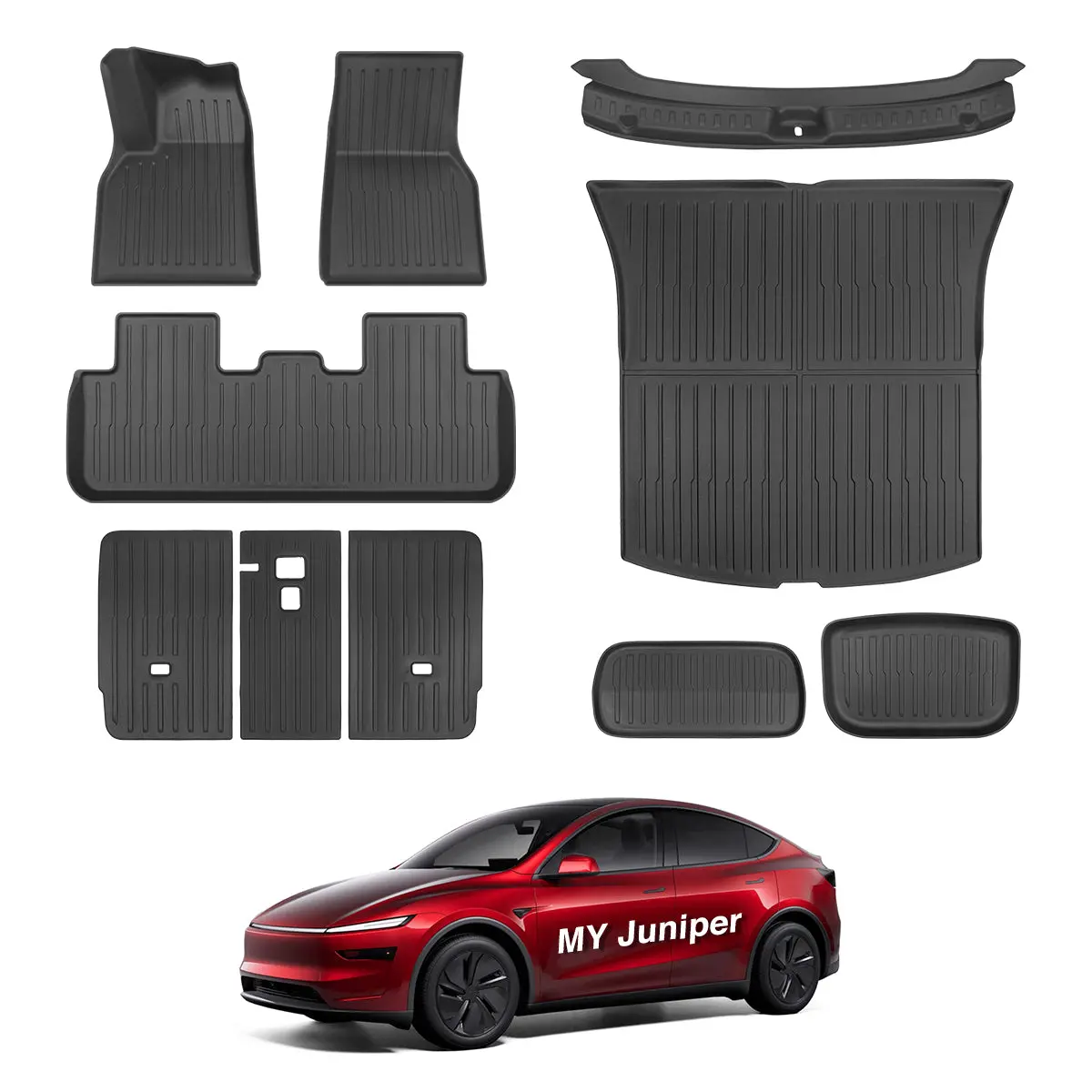 All-Weather Tpe Floor Mats & Cargo Liners Set For Tesla Model Y Juniper 2025+ 4