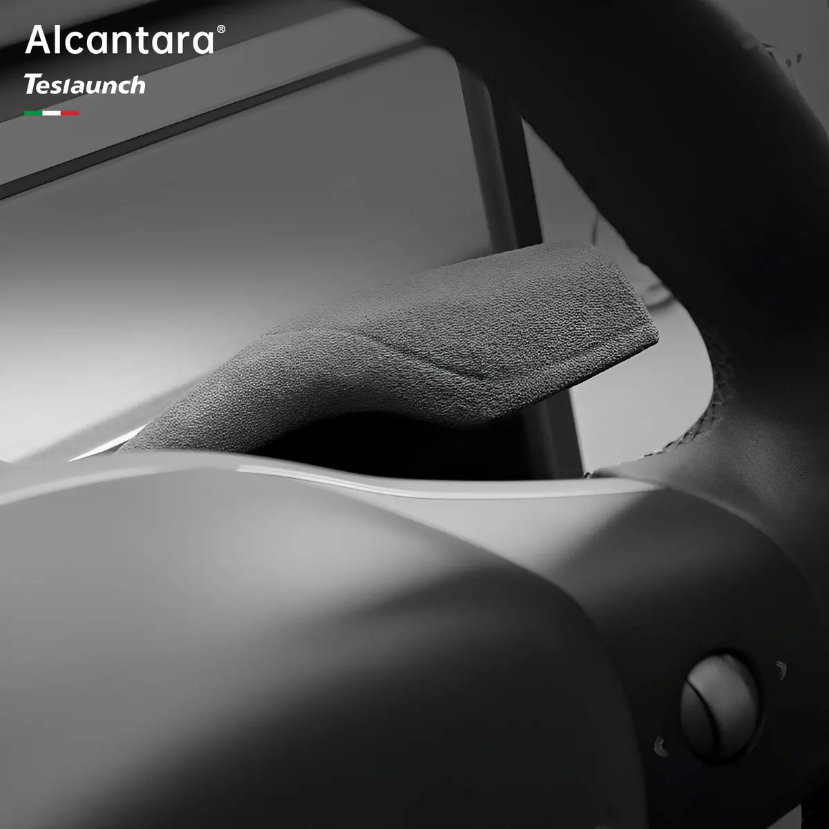 Alcantara Turn Signal Stalk Covers (2 Pcs) For Tesla Model Y (2017-2024) 1