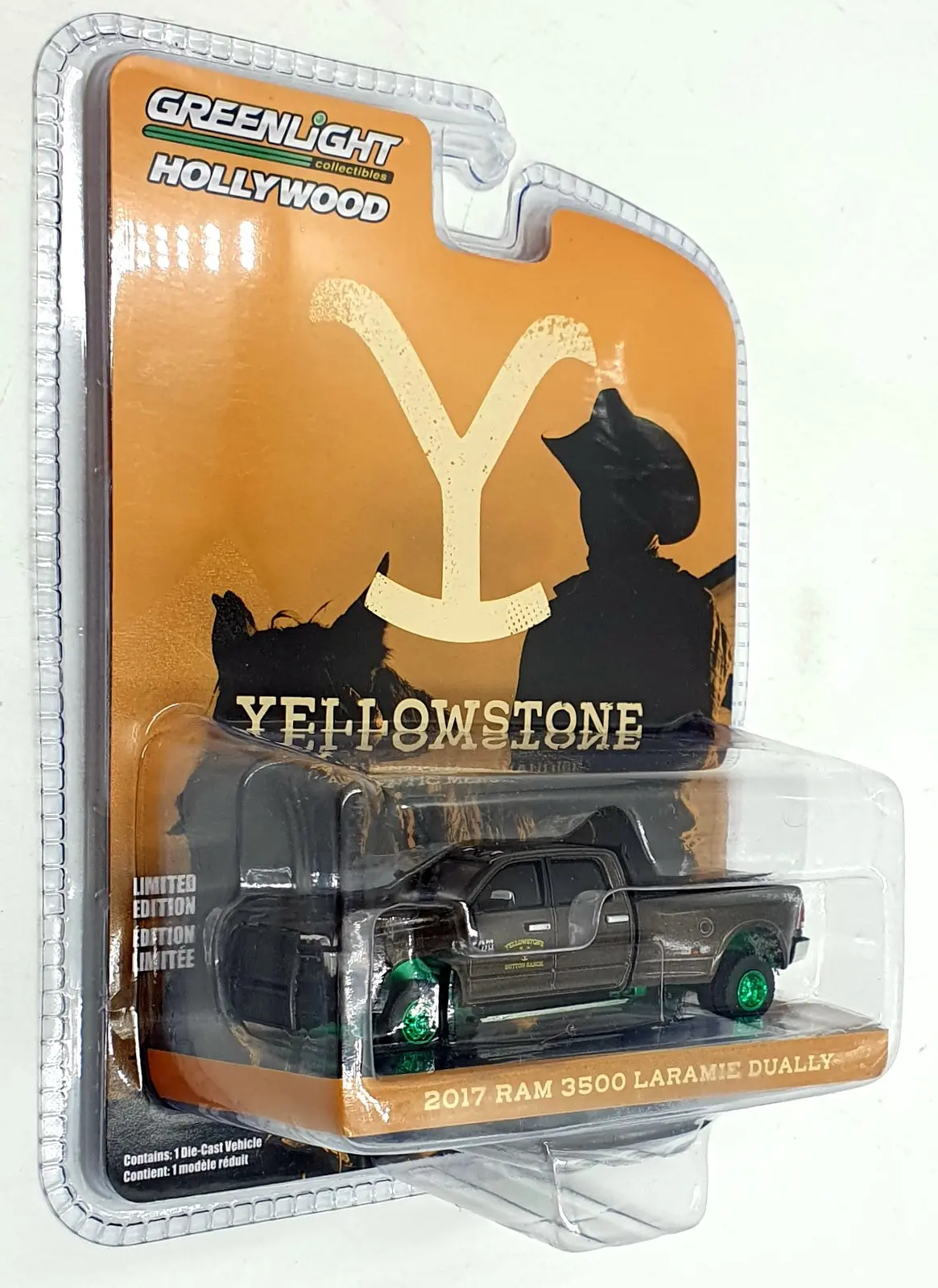 Greenlight 1/64 Scale 44980-F - 2017 Ram 3500 Laramie Dually Yellowstone Chase 1
