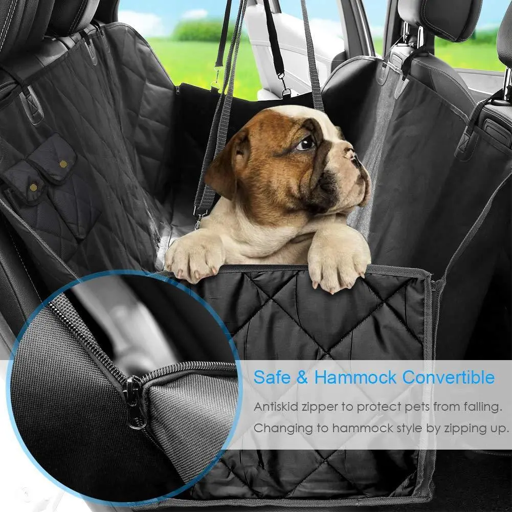 Dog Seat Cover For Pets 100% Waterproof For Tesla Model S3xy - Visible Mesh Window 1