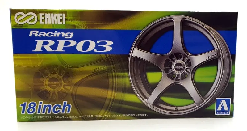 Aoshima 1/24 Scale 06944 Enkei Racing Rp03 Wheel 18Inch Wheels & Tyres Set #113 1