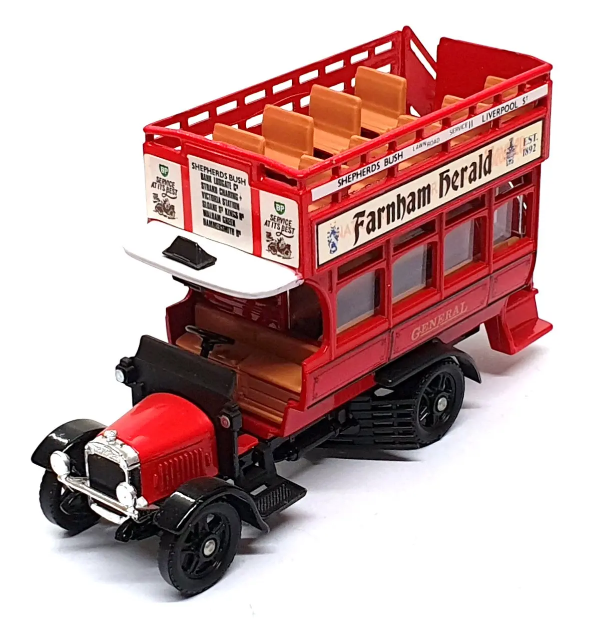 Corgi Appx 15Cm Long C858 - Thornycroft Bus Farnham Herald Reworked 1