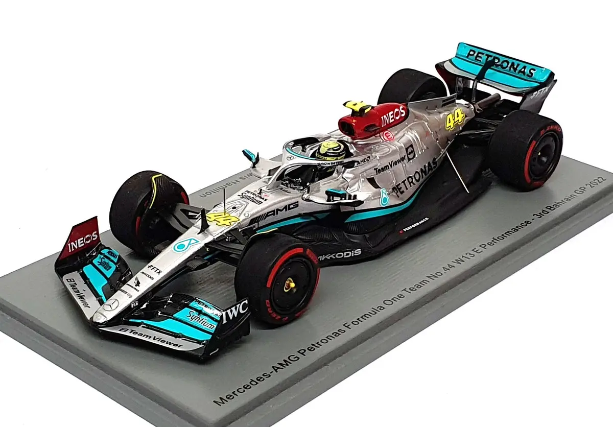 Spark 1/43 Scale S8515 - F1 Mercedes Amg 3Rd Bahrain Gp 2022 Lewis Hamilton 1
