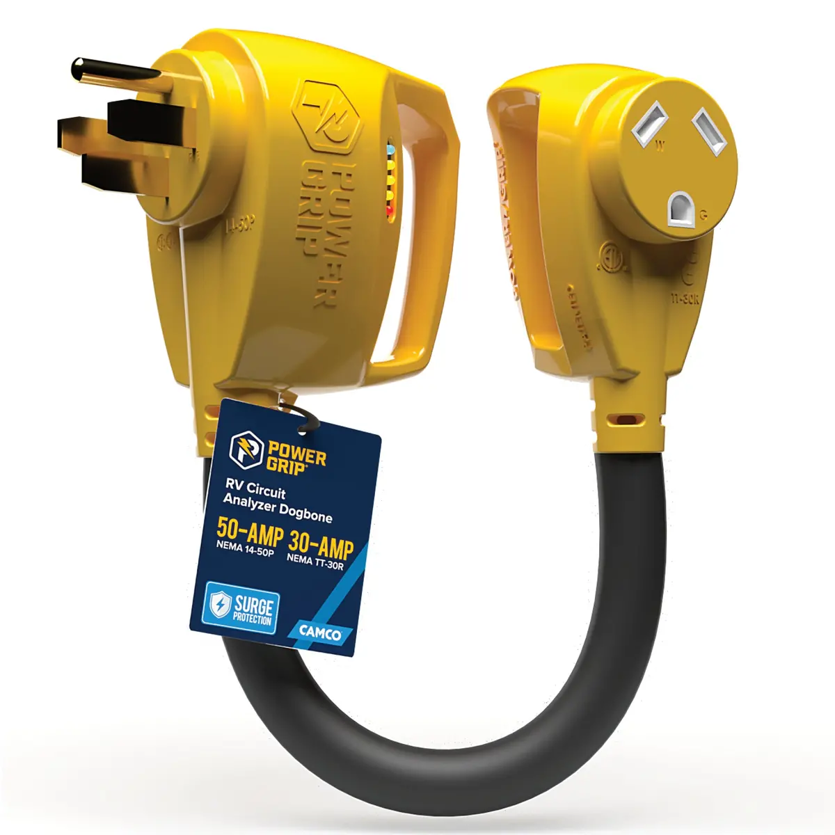 Powergrip-Dogbone 18" 50Am/30Af, Analyzer/Surge Protect(E/F) 1