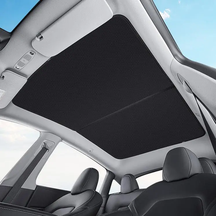 Split Glass Roof Sunshade For Tesla Model Y(2020-2024) Sun Visor Accessories Sun Blocking Heat Shade 2